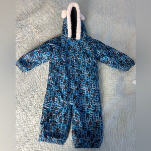 Trespass Baby Unisex Snowsuit Faux Fur- size 18/24 months